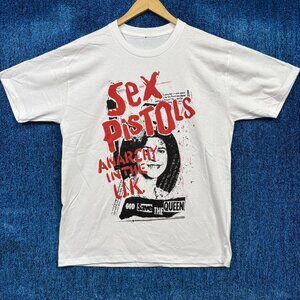 Sex Pistols Anarchy in the UK God Save the Queen Punk Tee L